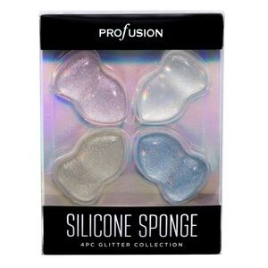 Profusion Cosmetics Silicone Sponge Makeup Beauty Blender 4PC Glitter Collection